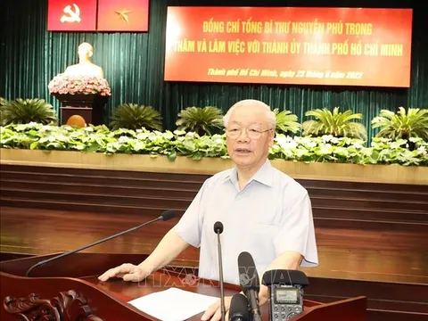 Tổng Bí thư: TP Hồ Chí Minh phát huy hơn nữa vai trò đầu tàu, động lực phát triển vùng Đông Nam Bộ và cả nước