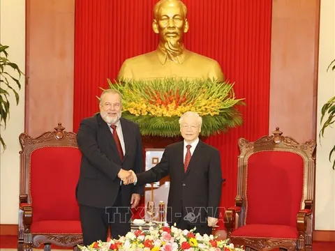 Tổng Bí thư Nguyễn Phú Trọng tiếp Thủ tướng Cuba Manuel Marrero Cruz