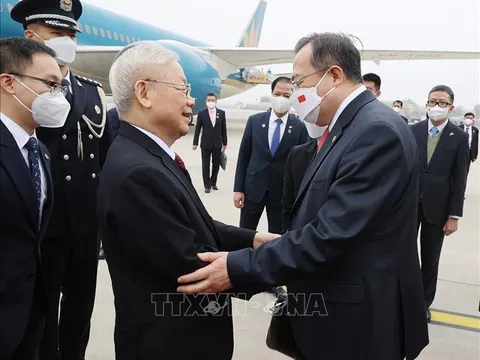 Tổng Bí thư Nguyễn Phú Trọng đến Bắc Kinh, bắt đầu thăm chính thức Cộng hòa Nhân dân Trung Hoa