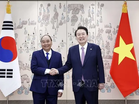 Lễ đón Chủ tịch nước Nguyễn Xuân Phúc thăm cấp Nhà nước tới Hàn Quốc