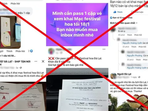 Triệu tập đối tượng bán giấy mời dự khai mạc Festival hoa Đà Lạt trên mạng xã hội