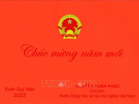 Chủ tịch nước gửi thiếp chúc mừng năm mới tới toàn thể đồng bào