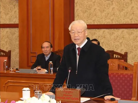 Tổng Bí thư chủ trì cuộc họp của Ban Bí thư đánh giá công tác tổ chức Tết Quý Mão 2023