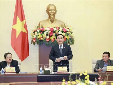 Chủ tịch Quốc hội chủ trì cuộc làm việc với Thường trực các cơ quan của Quốc hội