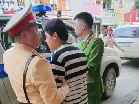 Cảnh sát giao thông bắt giữ đối tượng chém người rồi lẩn trốn ở Lạng Sơn