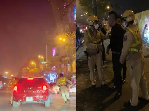 Bị kiểm tra nồng độ cồn, tài xế hất CSGT lên nắp capo rồi bỏ chạy