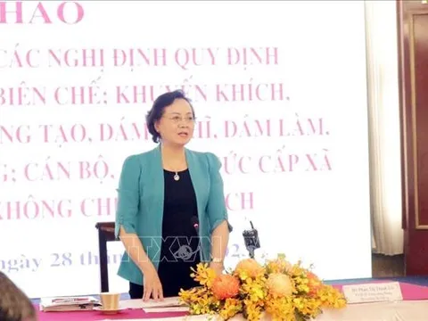 Góp ý kiến các dự thảo nghị định về công tác cán bộ