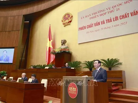 Nghị quyết về hoạt động chất vấn tại Phiên họp thứ 21 Ủy ban Thường vụ Quốc hội