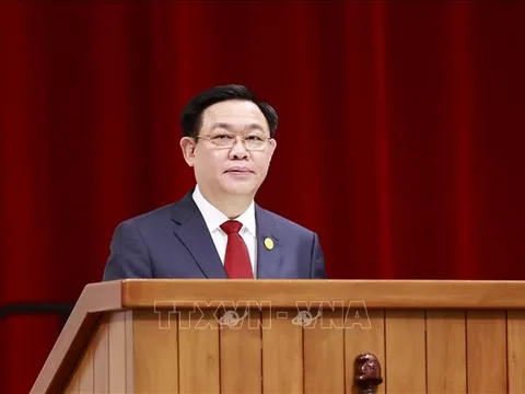 Chủ tịch Quốc hội Vương Đình Huệ phát biểu tại Phiên họp đặc biệt của Quốc hội Cuba