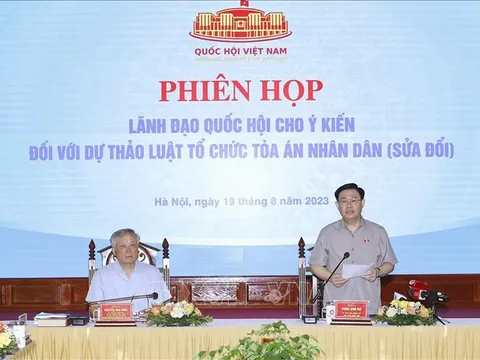 Chủ tịch Quốc hội chủ trì họp về dự thảo Luật Tổ chức Tòa án nhân dân (sửa đổi)