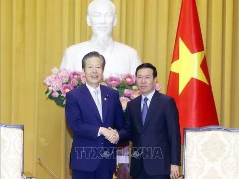 Chủ tịch nước tiếp Đoàn đại biểu Đảng Công Minh Nhật Bản