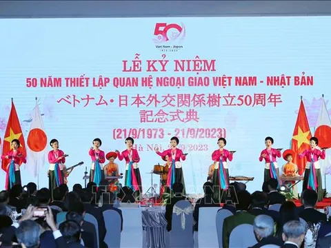 Điện mừng kỷ niệm 50 năm thiết lập quan hệ ngoại giao Việt Nam - Nhật Bản
