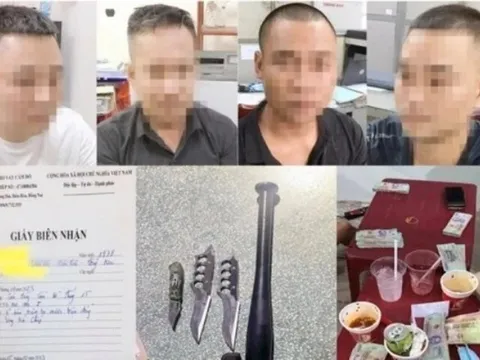 Tạm giữ nhóm đối tượng cho vay nặng lãi rồi uy hiếp, cướp tiền con nợ