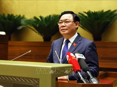 Chủ tịch Quốc hội Vương Đình Huệ dự Hội nghị triển khai nhiệm vụ năm 2024 của Văn phòng Quốc hội