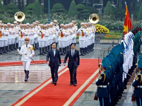 Chủ tịch nước Võ Văn Thưởng chủ trì Lễ đón chính thức Tổng thống Philippines