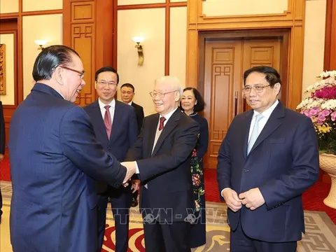 Tổng Bí thư Nguyễn Phú Trọng chúc Tết lãnh đạo, nguyên lãnh đạo Đảng, Nhà nước