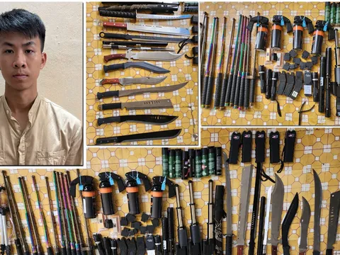 Bắt nam thanh niên livestream rao bán vũ khí, công cụ hỗ trợ trên TikTok