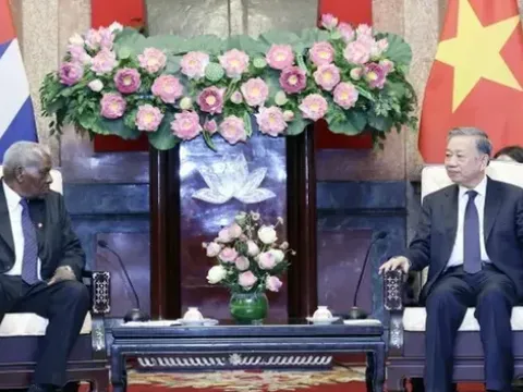 Chủ tịch nước Tô Lâm tiếp Chủ tịch Quốc hội Cuba sang dự Quốc tang