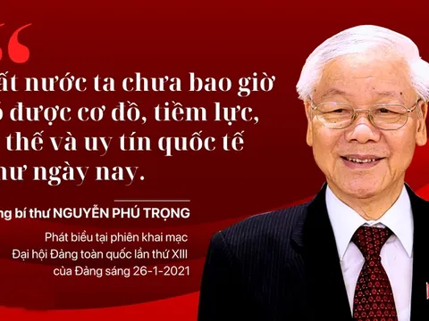 'Đất nước ta chưa bao giờ có được cơ đồ, tiềm lực, vị thế và uy tín quốc thế như ngày nay'
