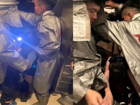 Giải cứu thành công 9 người mắc kẹt trong thang máy ở Hà Nội