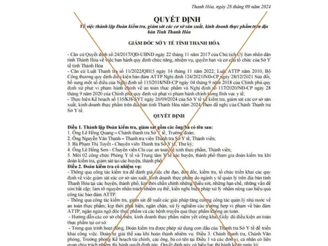 Thủ đoạn giả danh các đoàn kiểm tra cơ sở sản xuất, kinh doanh thực phẩm