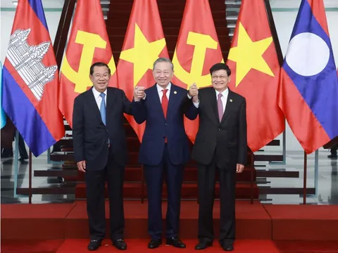 Tổng Bí thư Tô Lâm gặp lãnh đạo cấp cao Lào và Campuchia tại Tp.HCM