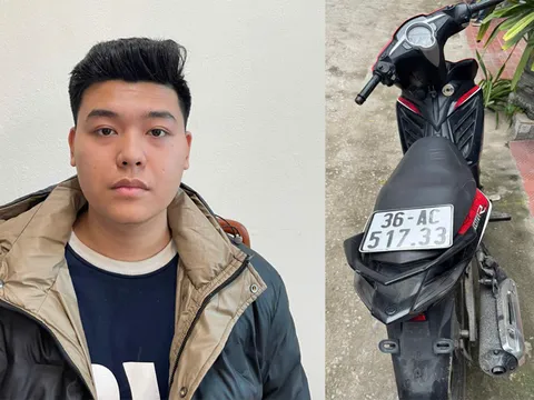 Bắt đối tượng trộm cắp tại cửa hàng sửa chữa xe máy ở Thanh Hóa