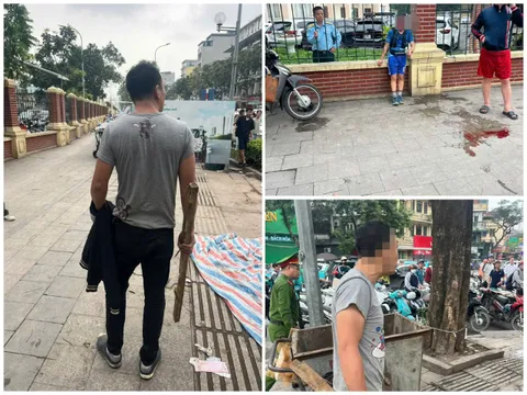 Người đàn ông có biểu hiện tâm thần hành hung người đi đường ở Hà Nội