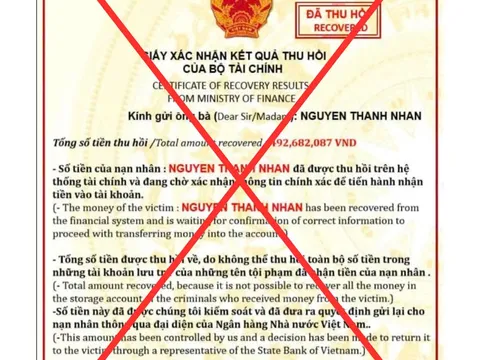 Cảnh báo thủ đoạn giả mạo Bộ Tài chính để lừa đảo