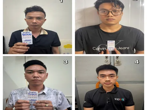 Bắt 4 thanh niên tổ chức sử dụng ma túy trong phòng trọ