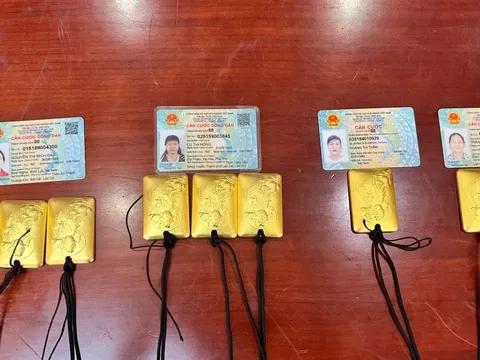 Triệt phá đường dây vận chuyển vàng trái phép từ Trung Quốc vào Việt Nam