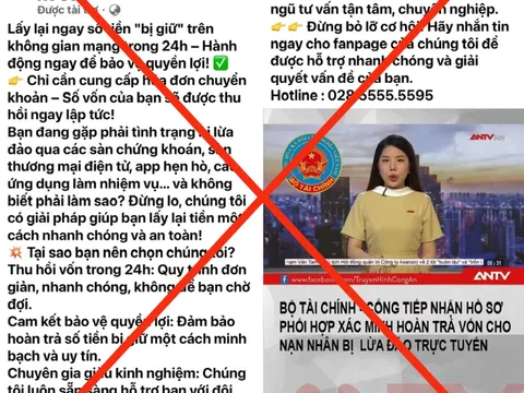 Cảnh báo giả mạo trang Facebook của Bộ Tài chính để lừa đảo