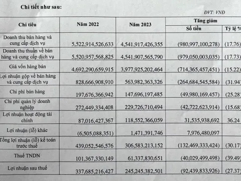 May Sông Hồng giải trình thế nào về lợi nhuận năm 2023?