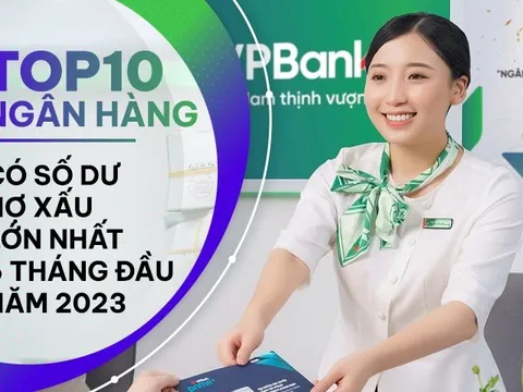 TOP 10 ngân hàng có nhiều nợ xấu nhất nửa đầu năm 2023