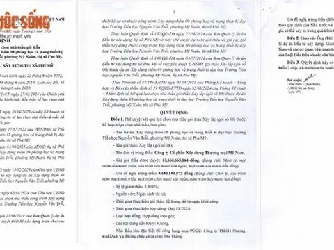 BR-VT: Cty Mỹ Nam lội ngược dòng trúng gói thầu 9,6 tỷ tại Phú Mỹ